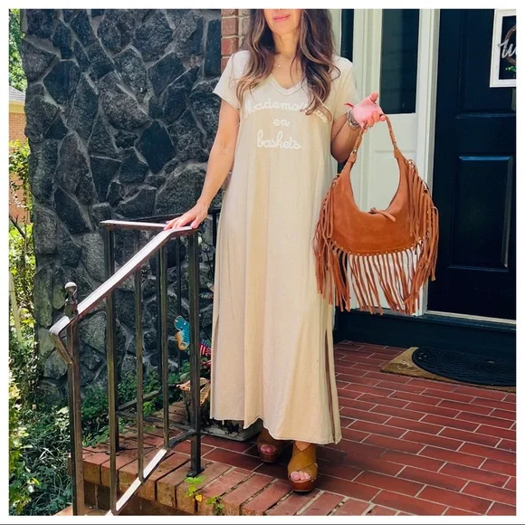 Mademoiselle en Baskets Tshirt Boho DressMade in Italy - Picture 5 of 9